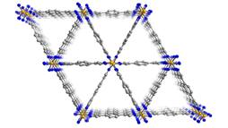 Scientists funded by DOE’s Office of Science are examining the properties of different materials, such as this iron-based metal-organic framework, to find less expensive routes to separate chemicals we use every day. 