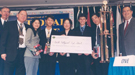 Julia Hu (third from left) with her teammates after winning the 2001 DOE National Science Bowl®.