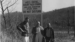 Visit of Orlando Park (Northwestern University) to the newly created agricultural plot on upper White Oak Lake bed below waste pits 2 and 3 in 1959.